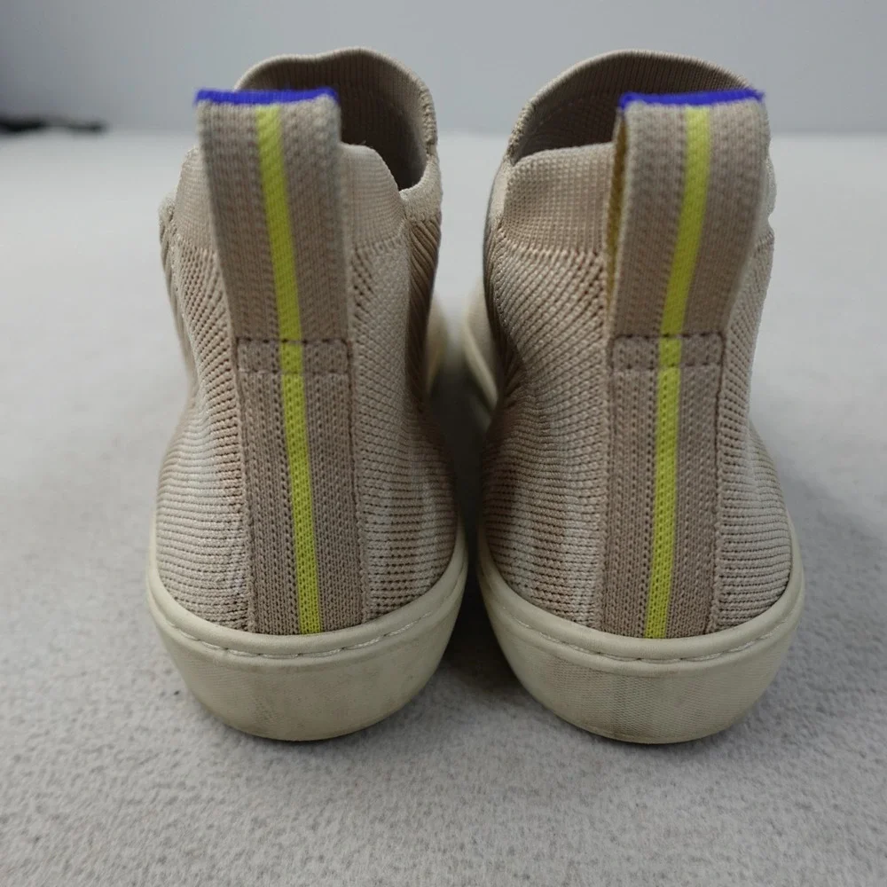 Rothy's The Chelsea Boots Womens 6.5 Beige Sand Camo Knit Slip On Sneaker Boot